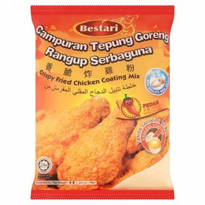 BESTARI Crispy Fried Chicken Coating Mix Hot & Spicy (1kg)
