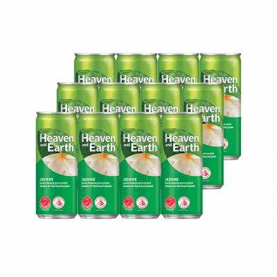HEAVEN & EARTH Jasmine Green Tea Can Carton (300ml x 12)