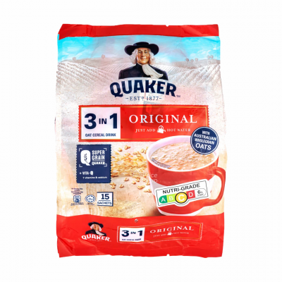 QUAKER 3 IN 1 INSTANT OAT CEREAL ORIGINAL (28G x 15)